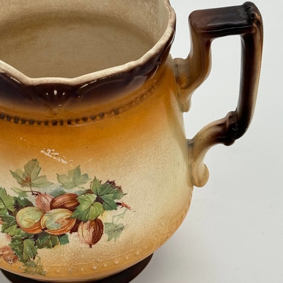 Vintage 60s-70s Transferware Pitcher Fruit Creamer MCM Harvest‎ - Picture 3 of 10